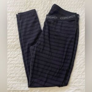 ICEBREAKER- Merino 260 striped thermal leggings.woman’s size XL